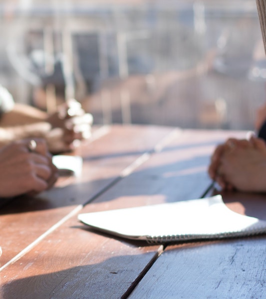 meeting at a table